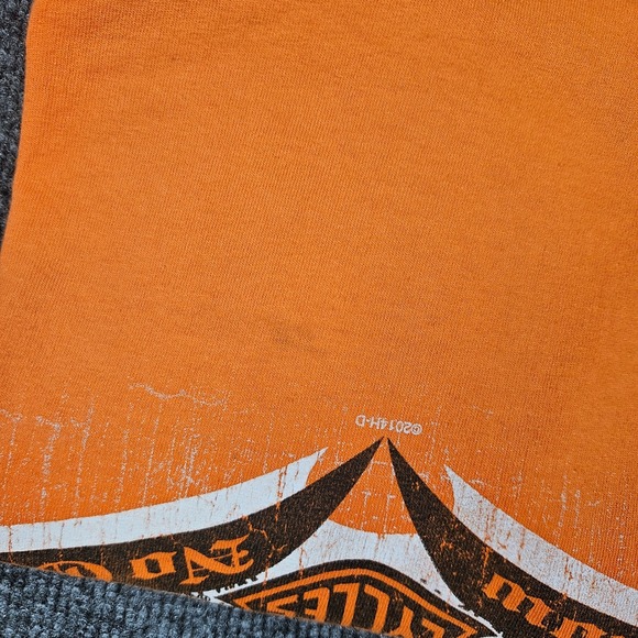 Harley Davidson Graphic T-Shirt Men's L Follow No One Temecula California Orange - Picture 9 of 9